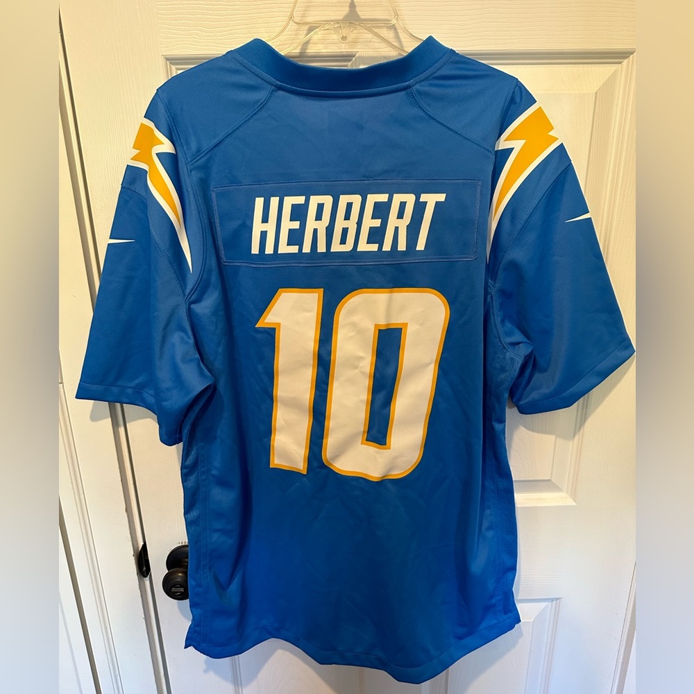Authentic Nike Justin Herbert Chargers Powder Blue Jersey